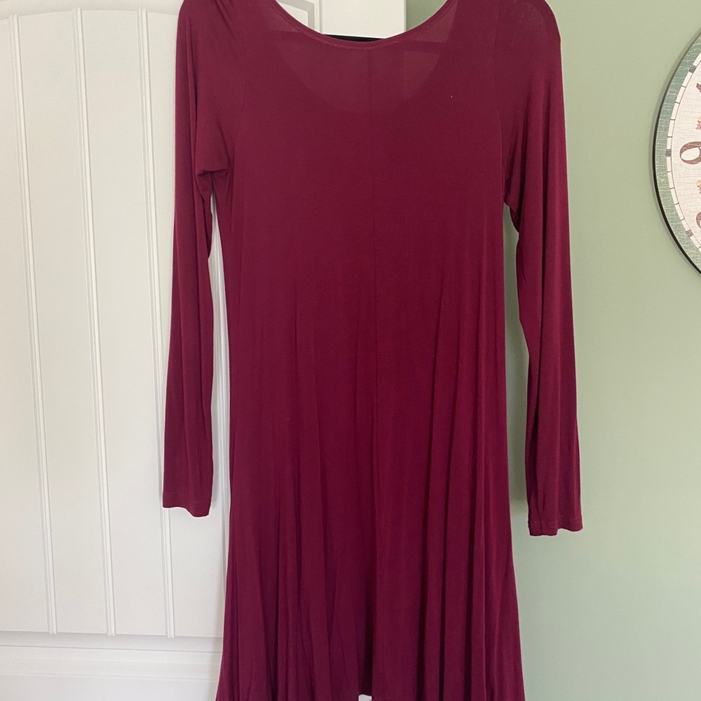Extremely soft tunic dress with large pockets.